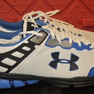 Under Armour White and Blue Athletic Shoes